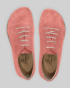 Side view Pink Suede Barefoot Sneaker - Calf Leather Zero Drop | Bespoky