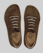 Side view Brown Suede Barefoot Sneaker - Calf Leather Zero Drop | Bespoky
