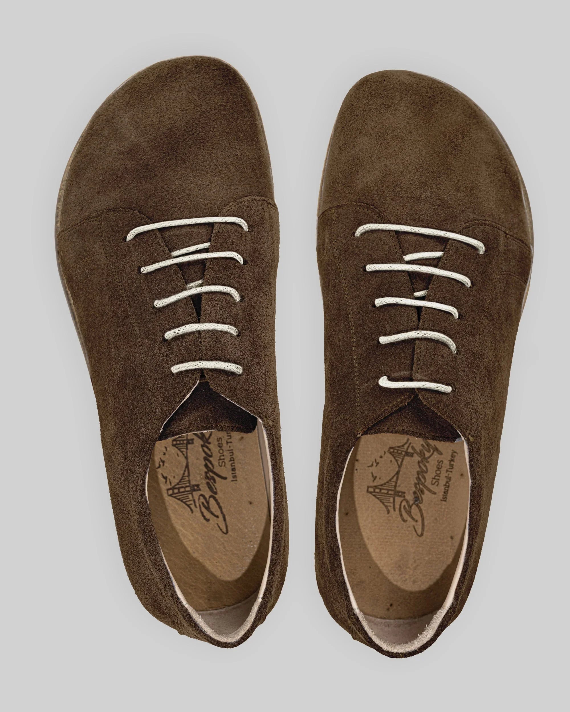 Side view Brown Barefoot Sneaker - Calf Leather Zero Drop | Bespoky