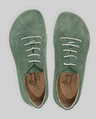 Side view Green Barefoot Sneaker - Calf Leather Zero Drop | Bespoky