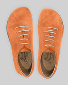 Side view Orange Barefoot Sneaker - Calf Leather Zero Drop | Bespoky