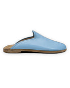 Side view Baby Blue Slippers - Calf Leather Zero Drop | Bespoky