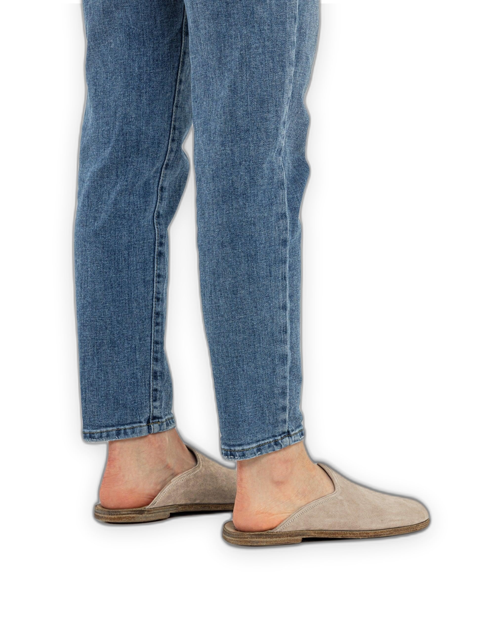 Detail Beige Nubuck Slippers - Handcrafted Calf Leather Turkey | Bespoky