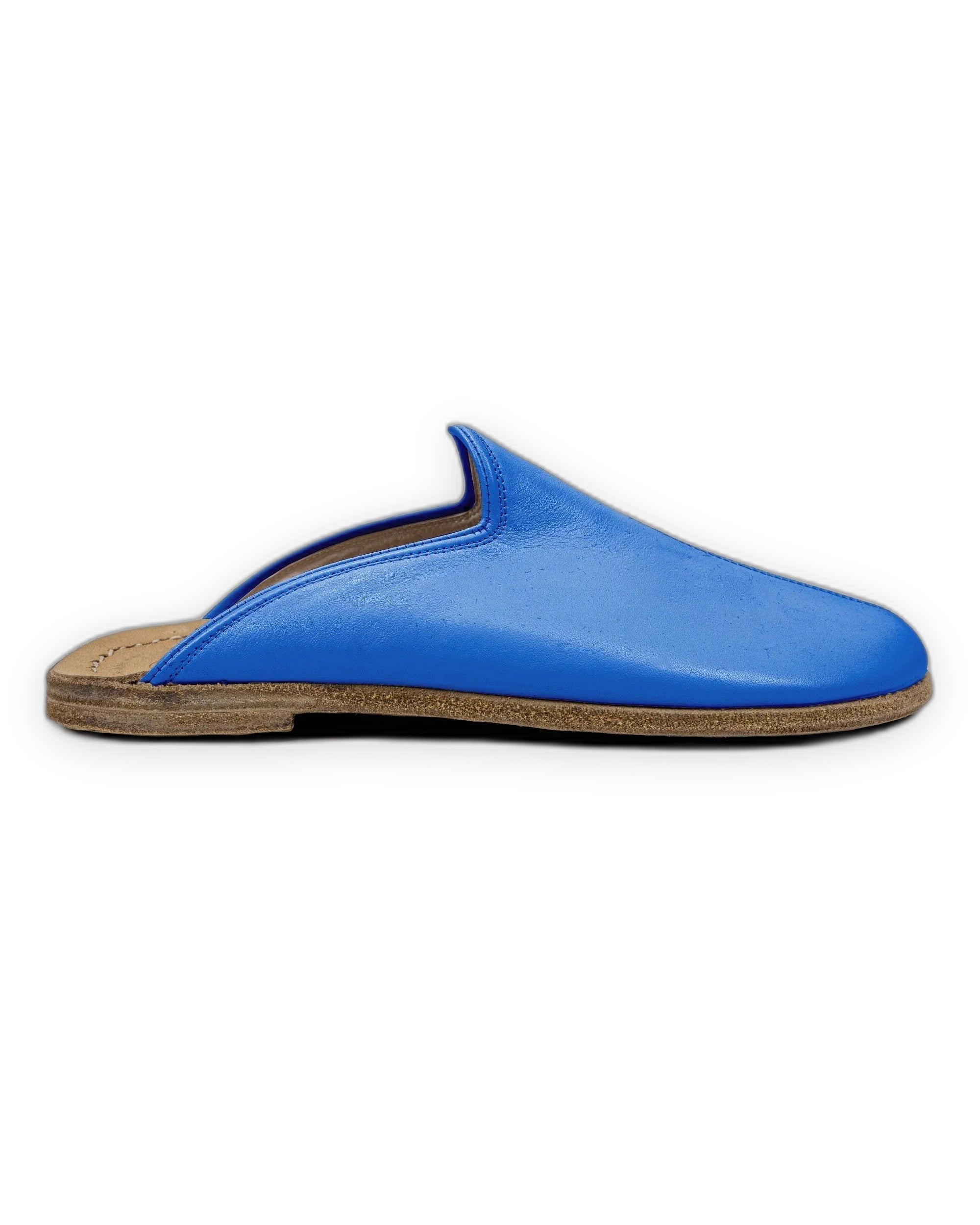 Close-up calf leather - Blue Slippers Detail | Bespoky