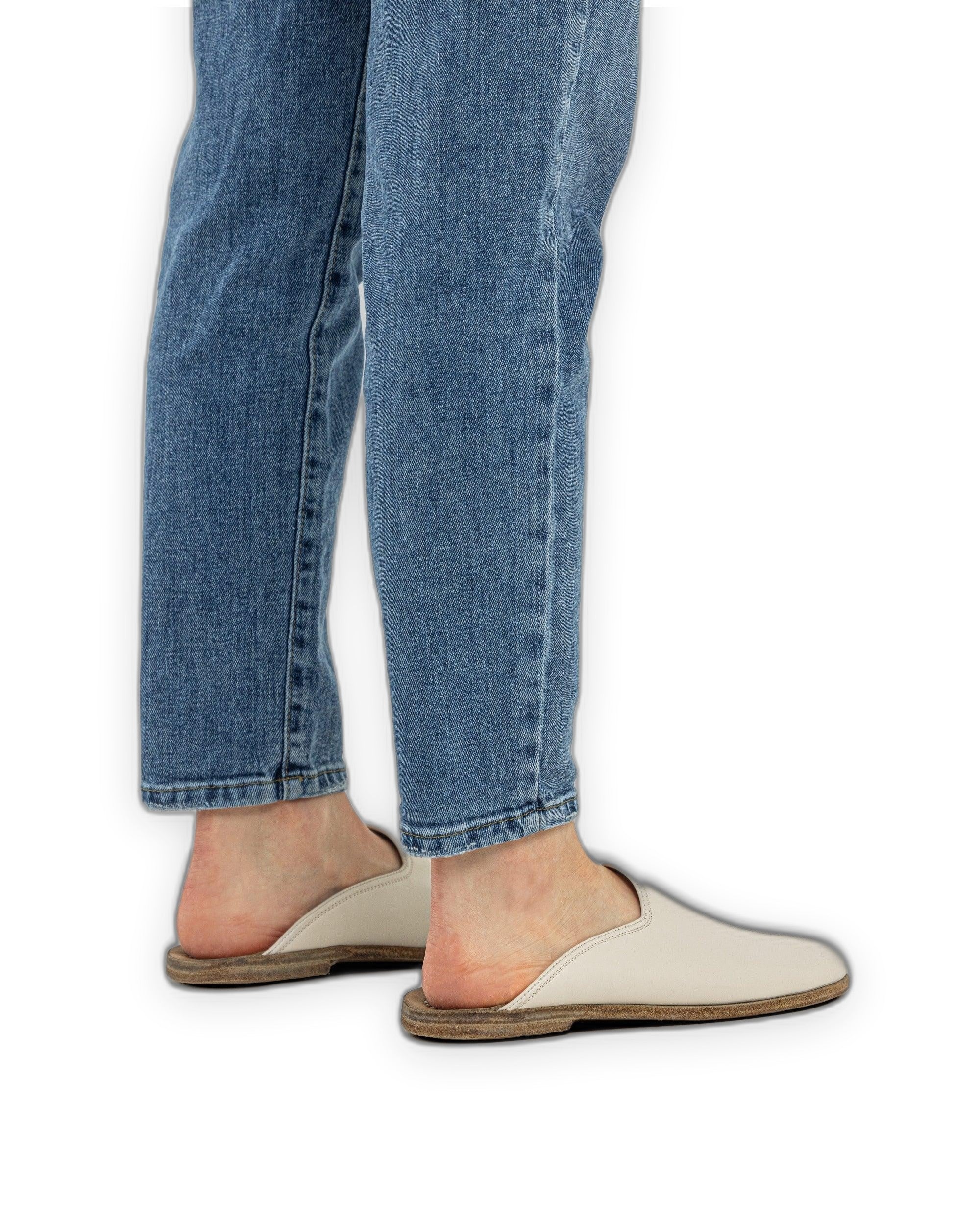 Detail Cream Slippers - Handcrafted Calf Leather Turkey | Bespoky