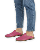Top view Fuchsia Slippers - Handcrafted Calf Leather | Bespoky