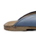 Detail Jean Blue Slippers - Handcrafted Calf Leather Turkey | Bespoky