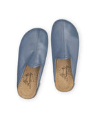 Back view Jean Blue Slippers - Calf Leather Handcrafted | Bespoky