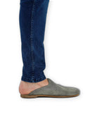 Pair Suede Slippers - Barefoot Wide Toe Calf Leather | Bespoky