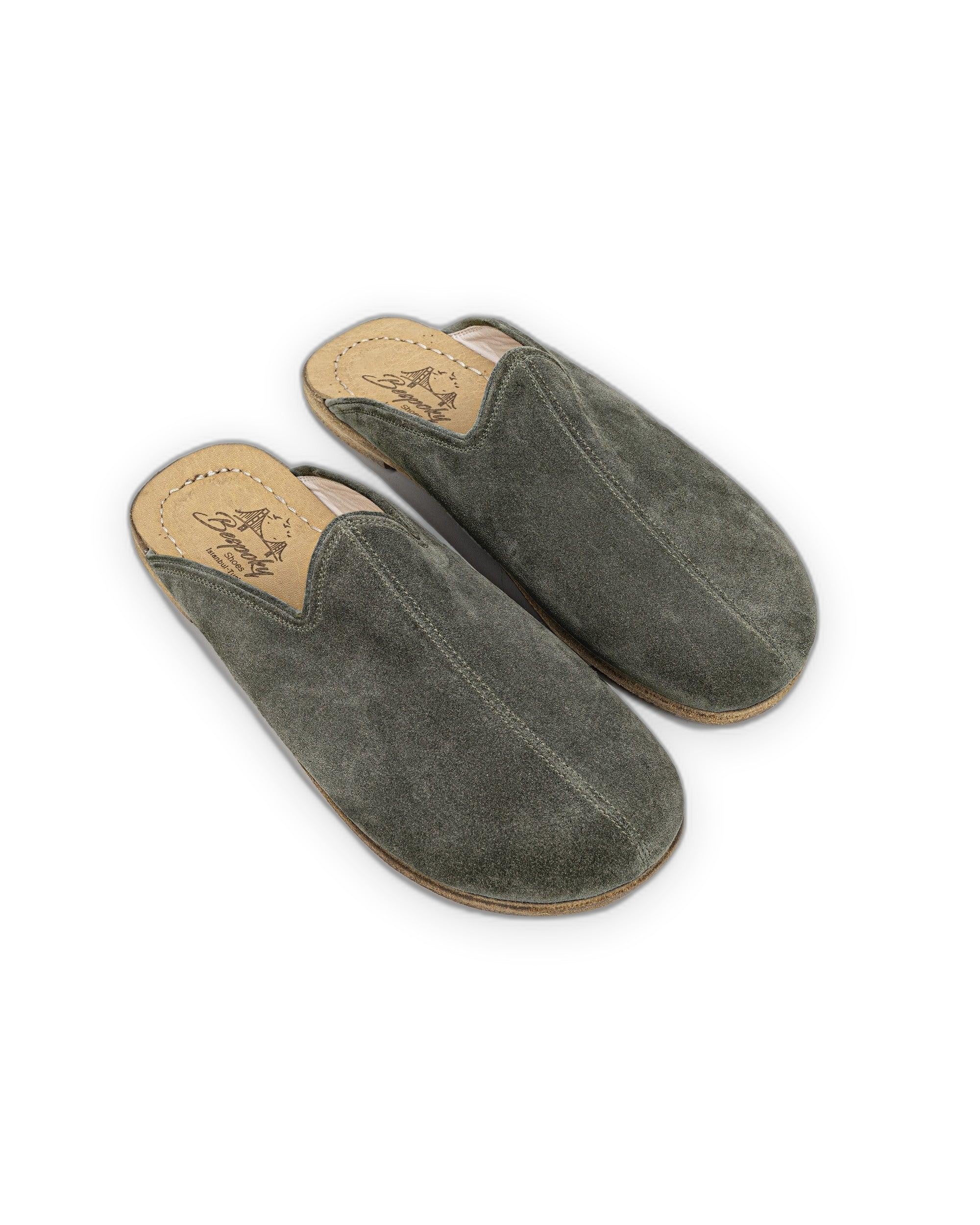 Men's Suede Slippers - Handcrafted Calf Leather Wide Toe Box | Bespoky