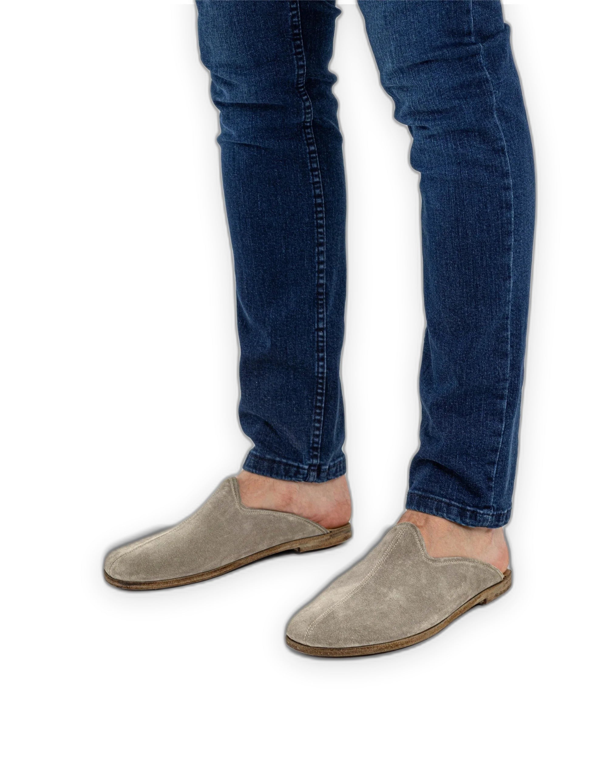 Top view Suede Slippers - Handcrafted Calf Leather | Bespoky