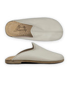 Side view Lucas Beige Slippers - Calf Leather Zero Drop | Bespoky