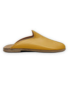 Side view Mustard Slippers - Calf Leather Zero Drop | Bespoky