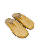 Men's Mustard Slippers - Handcrafted Calf Leather Wide Toe Box | Bespoky