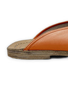 Close-up calf leather - Orange Slippers Detail | Bespoky