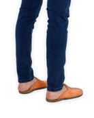 Top view Orange Suede Slippers - Handcrafted Calf Leather | Bespoky