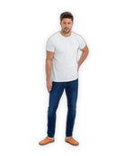 Pair Orange Suede Slippers - Barefoot Wide Toe Calf Leather | Bespoky