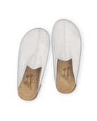 Back view White Slippers - Calf Leather Handcrafted | Bespoky