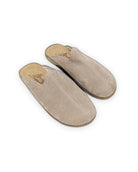Women's Beige Slippers - Handcrafted Calf Leather Wide Toe Box | Bespoky