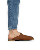 Back view Dark Brown Slippers - Calf Leather Handcrafted | Bespoky