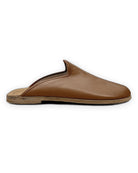 Side view Dark Tan Slippers - Calf Leather Zero Drop | Bespoky