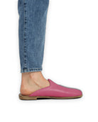 Pair Fuchsia Slippers - Barefoot Wide Toe Calf Leather | Bespoky