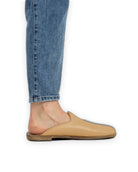 Side view Melon Yellow Slippers - Calf Leather Zero Drop | Bespoky