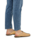 Detail Melon Yellow Slippers - Handcrafted Calf Leather Turkey | Bespoky