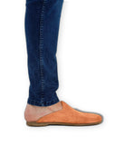 Detail Orange Slippers - Handcrafted Calf Leather Turkey | Bespoky