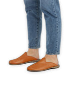 Top view Orange Slippers - Handcrafted Calf Leather | Bespoky