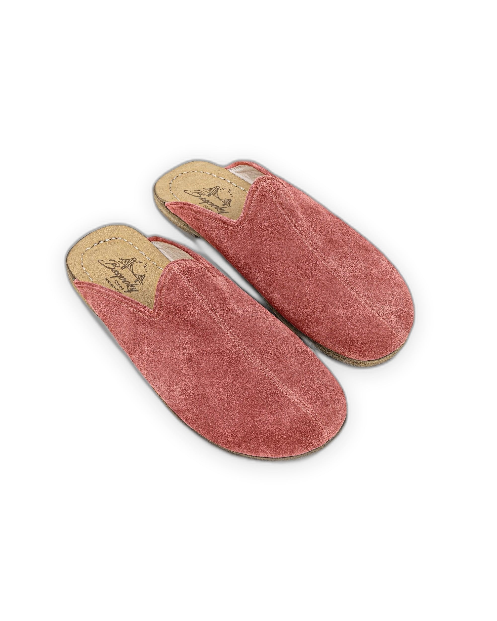 Women's Pink Slippers - Handcrafted Calf Leather Wide Toe Box | Bespoky