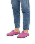 Top view Pink Slippers - Handcrafted Calf Leather | Bespoky