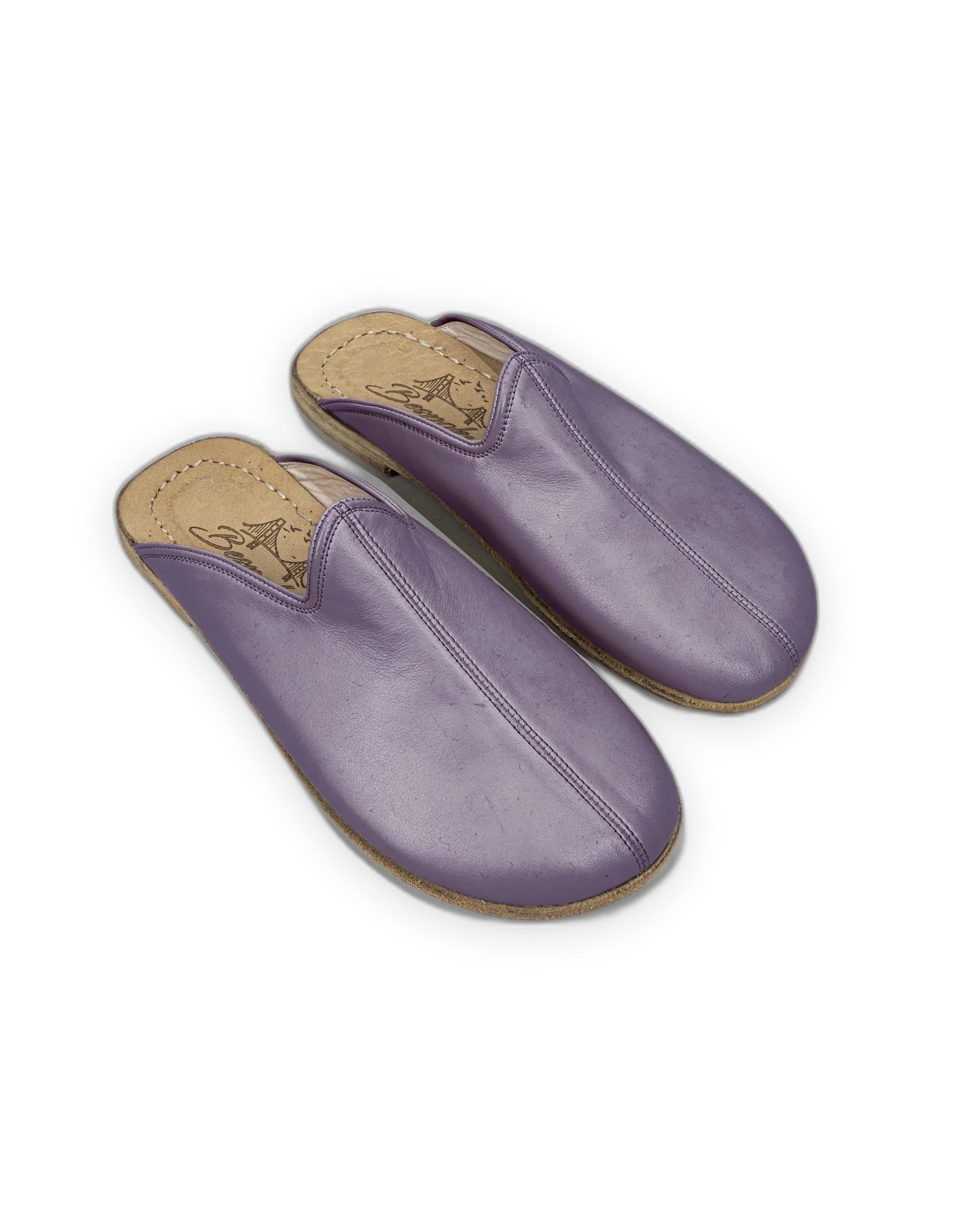 Women's Purple Slippers - Handcrafted Calf Leather Wide Toe Box | Bespoky