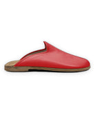 Side view Red Slippers - Calf Leather Zero Drop | Bespoky
