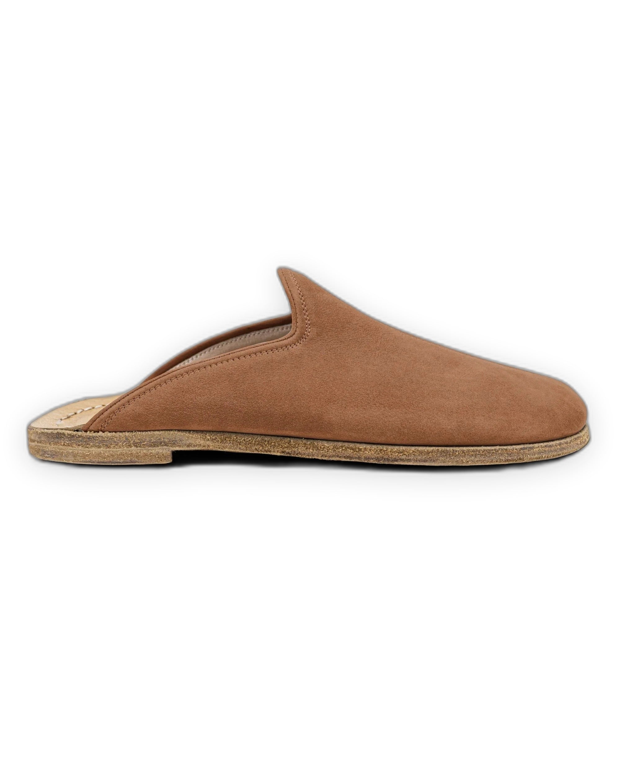 Side view Tan Slippers - Calf Leather Zero Drop | Bespoky