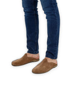 Top view Tan Slippers - Handcrafted Calf Leather | Bespoky