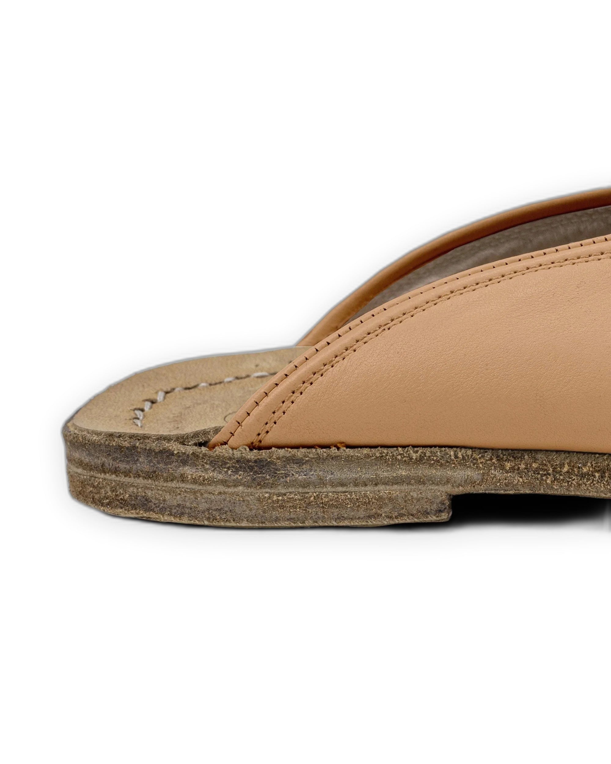 Back view Undyed Slippers - Calf Leather Handcrafted | Bespoky