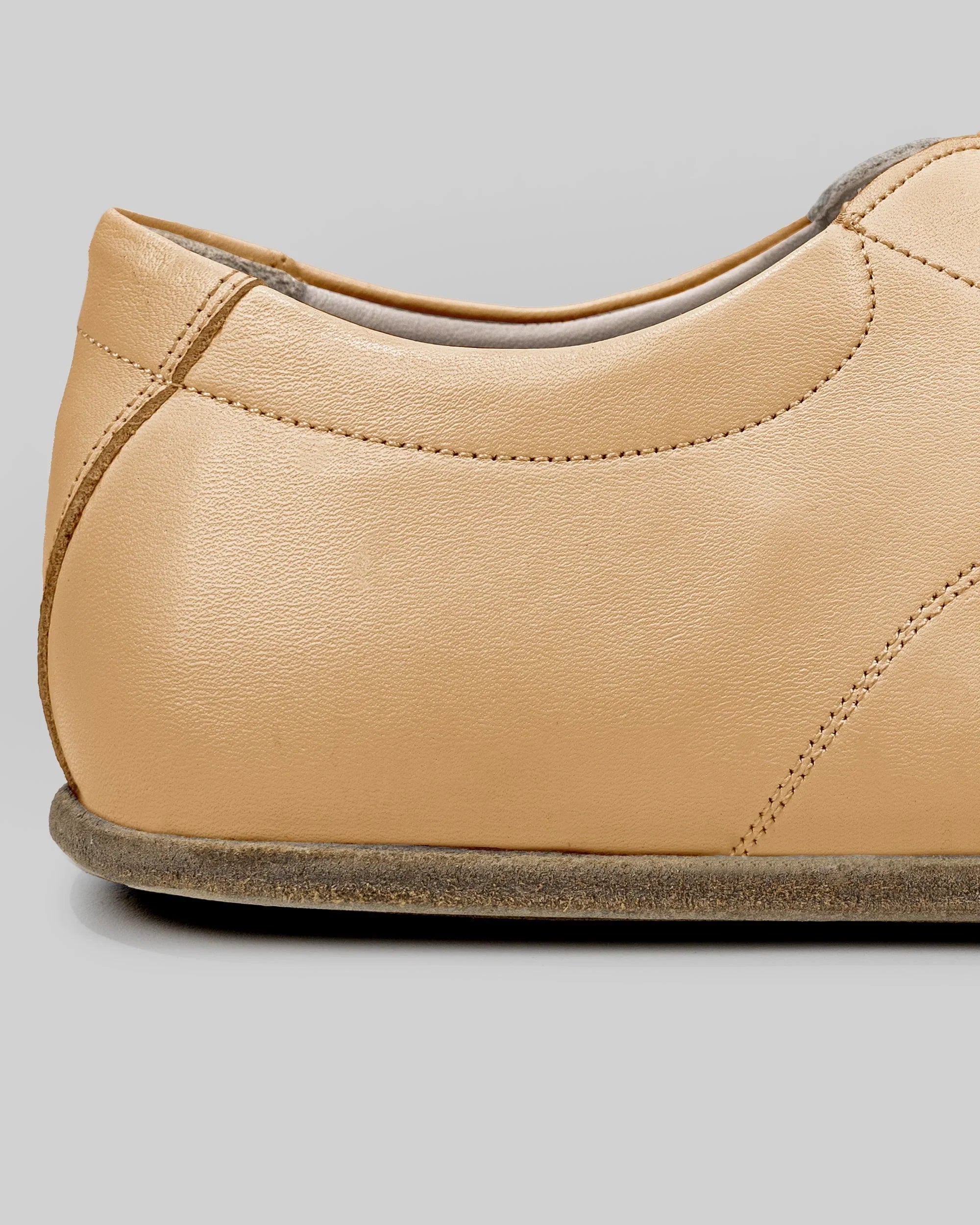 Top view Melon Yellow Barefoot Sneaker - Handcrafted Calf Leather | Bespoky