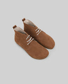 Men's Tan Nubuck Ankle Boots - Handcrafted Calf Leather Wide Toe Box | Bespoky