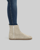 Detail Cream Suede Chelsea Boots - Handcrafted Calf Leather Turkey | Bespoky
