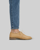Pair Melon Yellow Pointed Toe Oxford - Barefoot Wide Toe Calf Leather | Bespoky