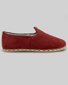 Side view Burgundy Yemeni Shoes - Calf Leather Zero Drop | Bespoky