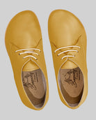 Side view Mustard Oxford Shoes - Calf Leather Zero Drop | Bespoky