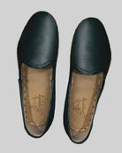 Top view Dark Green Yemeni Shoes - Handcrafted Calf Leather | Bespoky