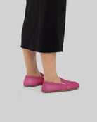 Detail Fuchsia Barefoot Shoes - Handcrafted Calf Leather Turkey | Bespoky
