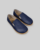 Men's Navy Blue Barefoot Shoes - Handcrafted Calf Leather Wide Toe Box | Bespoky