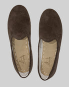 Side view Brown Suede Yemeni Shoes - Calf Leather Zero Drop | Bespoky