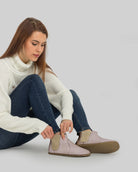 Side view Pink Chelsea Boots - Calf Leather Zero Drop | Bespoky