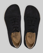 Side view Black Suede Barefoot Sneaker - Calf Leather Zero Drop | Bespoky