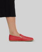 Pair Red Barefoot Shoes - Barefoot Wide Toe Calf Leather | Bespoky